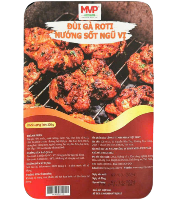 ĐÙI GÀ ROTI NƯỚNG SỐT NGŨ VỊ